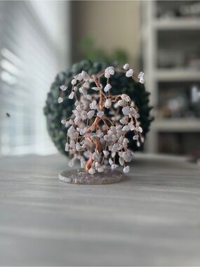 Blue lace agate Willow tree with agate base
